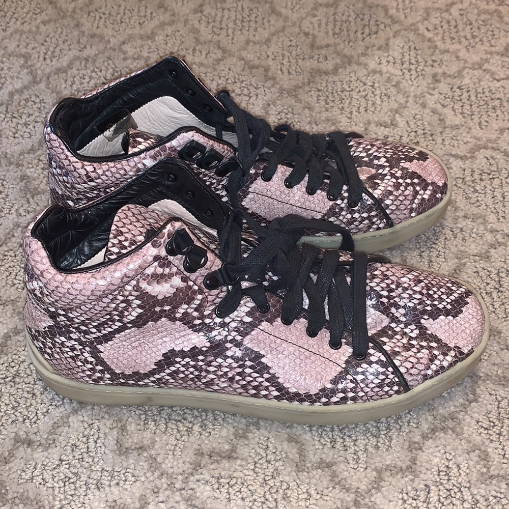 Rag and Bone Snakeskin High Top Sneakers